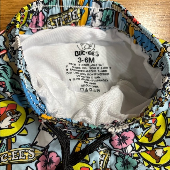Buc-ee’s Baby Swim Trunks | 3-6 Months | Hawaiian Print Board Shorts - Picture 3 of 4